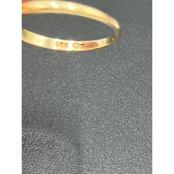 Kay Jewelry Vintage Estate Prong Pear 14K Gold Solitaire .30-.40 Diamond Ring 8 - Picture 13 of 16